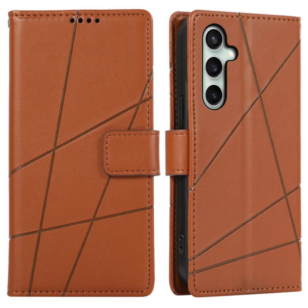 Kožený Kryt Samsung Galaxy S24 Fe Řádky