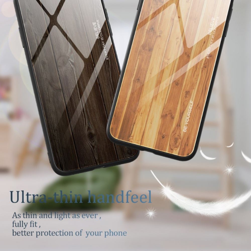 Kryt Na Samsung Galaxy S24 Fe Tvrzené Sklo S Dřevěným Efektem