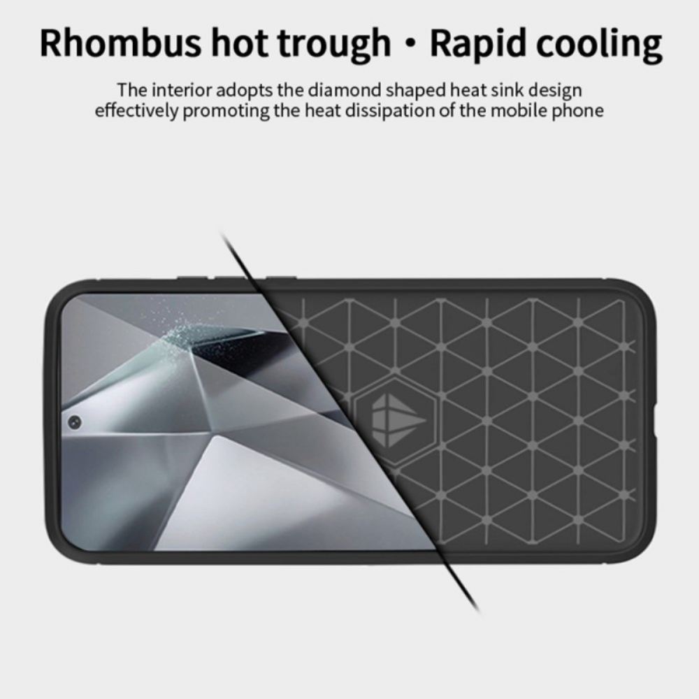Kryt Samsung Galaxy S24 Fe Mofi Kartáčované Uhlíkové Vlákno