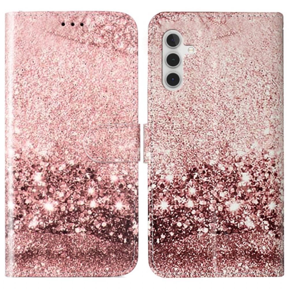 Peněženková Pouzdra Samsung Galaxy S24 Fe Mramor Z Růžového Zlata