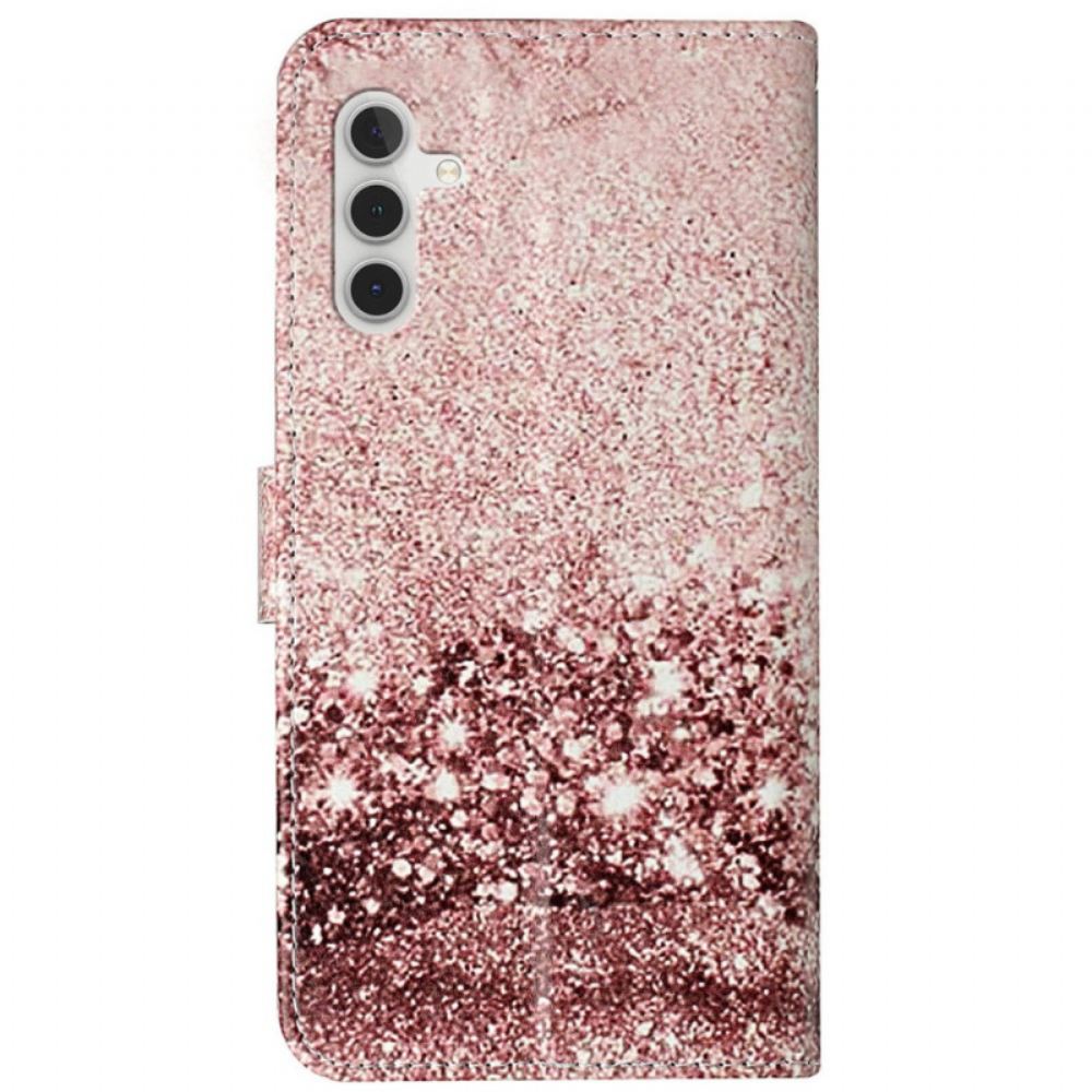 Peněženková Pouzdra Samsung Galaxy S24 Fe Mramor Z Růžového Zlata