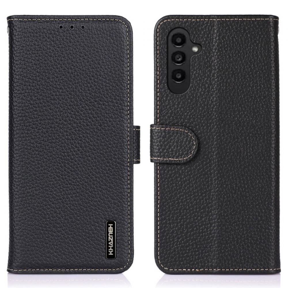 Peněženková Pouzdra Samsung Galaxy S24 Fe Pravá Kůže Khazneh