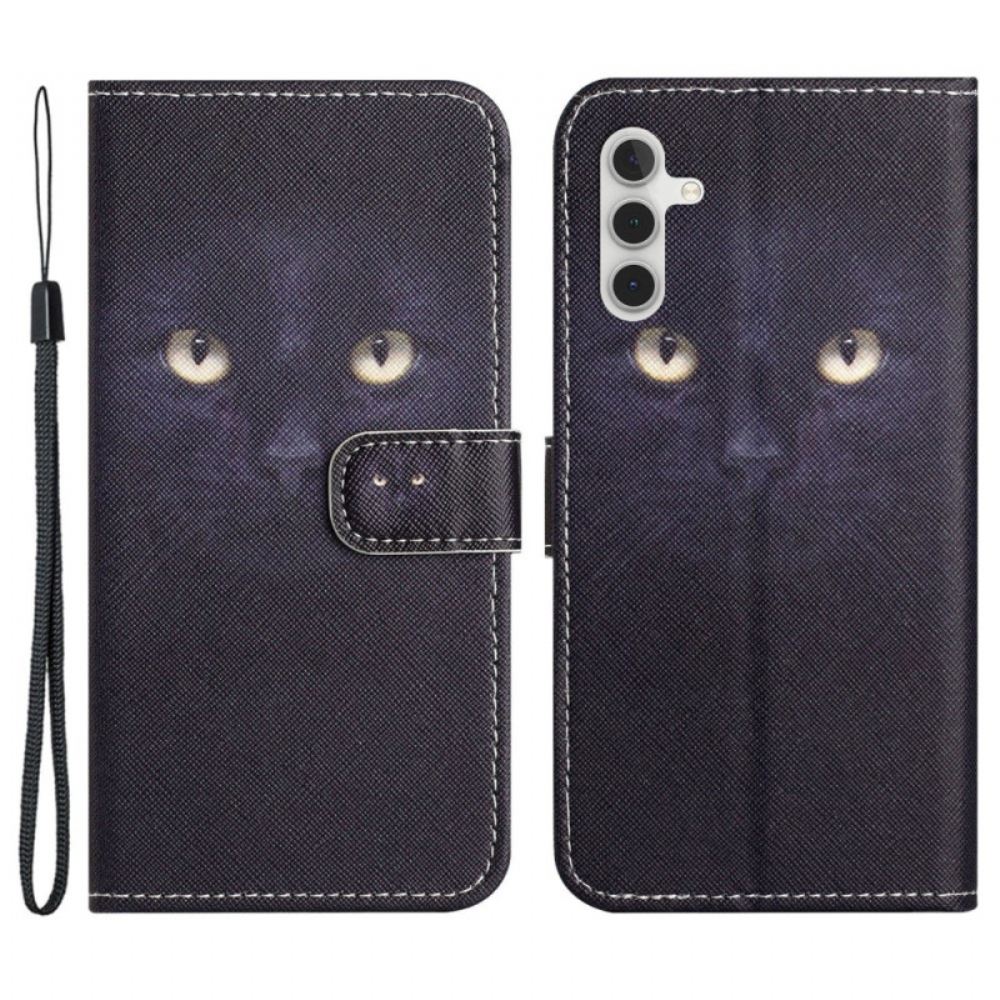 Peněženková Pouzdra Samsung Galaxy S24 Fe Strappy Cat Eyes
