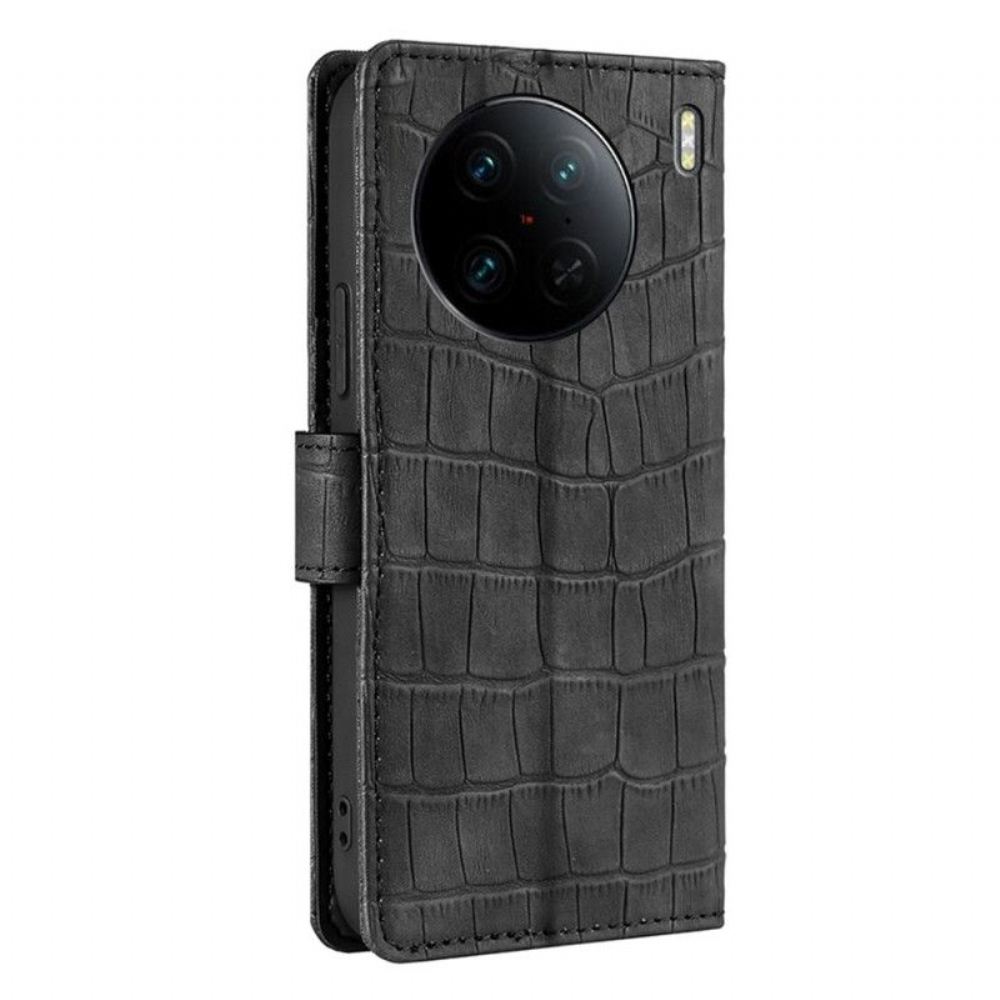 Flipové Pouzdro Na Vivo X90 Pro Krokodýl