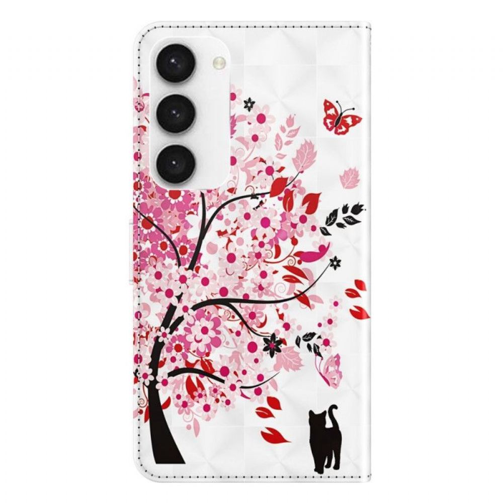 Flipové Pouzdro Na Samsung Galaxy S23 Plus 5G Na Lana Strom A Strappy Cat