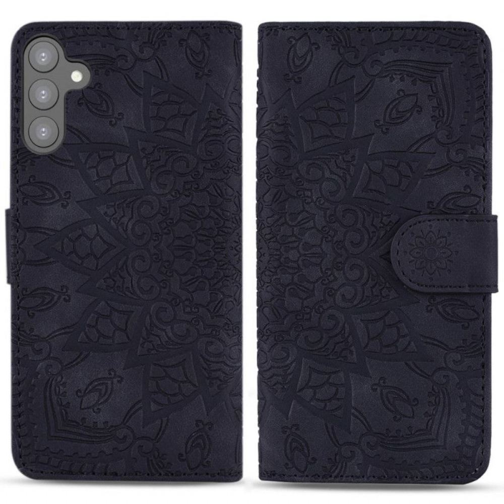 Flipové Pouzdro Na Samsung Galaxy S23 Plus 5G Na Lana Stylová Strappy Mandala