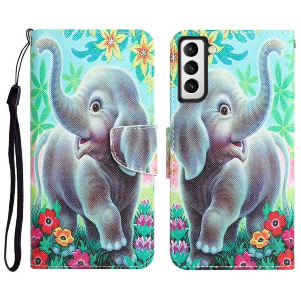 Flipové Pouzdro Na Samsung Galaxy S23 Plus 5G Na Lana Tanga Elephant