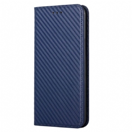 Kryty Na Mobil Na Samsung Galaxy S23 Plus 5G Na Lana Flipové Pouzdro Strappy Carbon Fiber Style