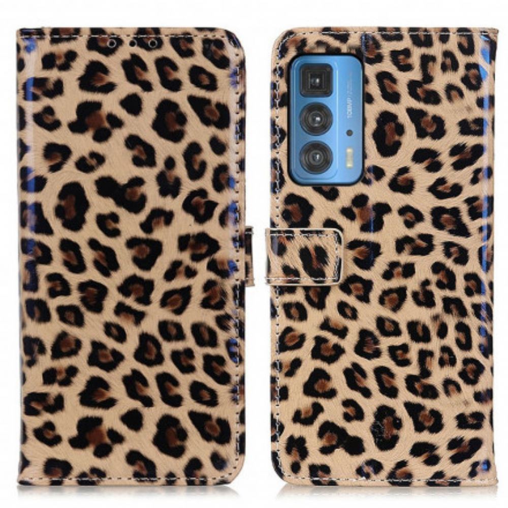 Flipové Pouzdro Na Motorola Edge 20 Pro Leopard