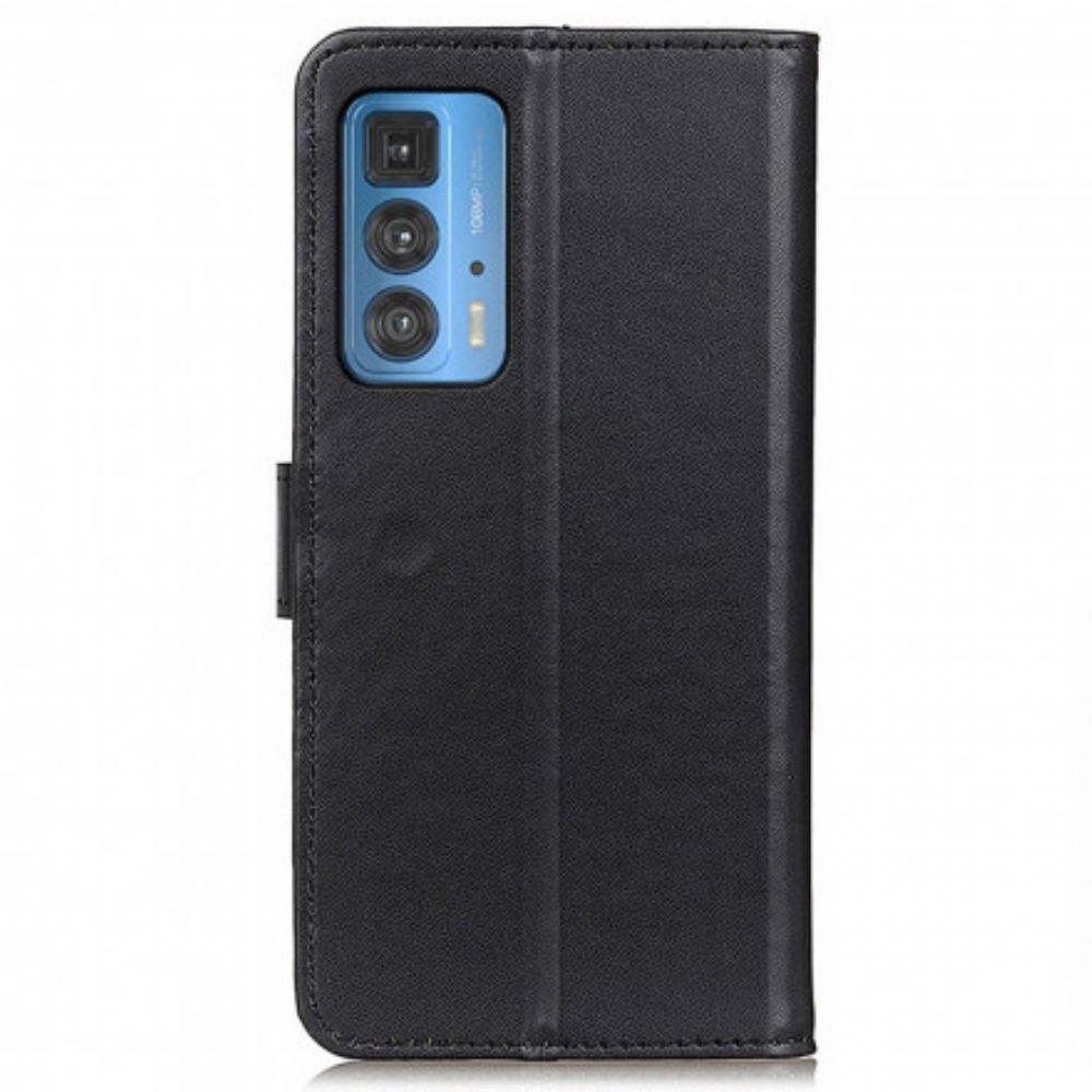 Flipové Pouzdro Na Motorola Edge 20 Pro Obyčejná Umělá Kůže