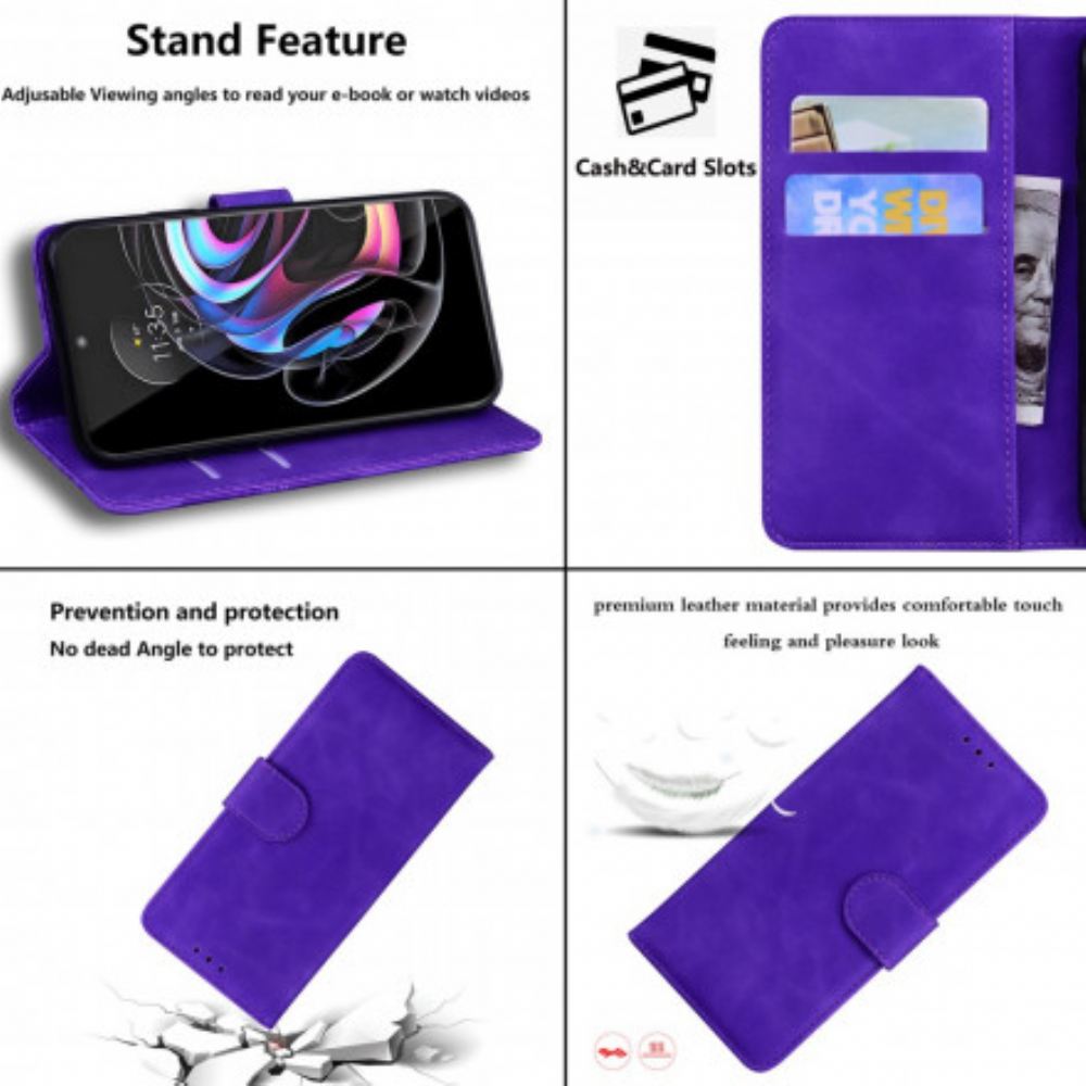 Flipové Pouzdro Na Motorola Edge 20 Pro Vintage Couture Kožený Styl