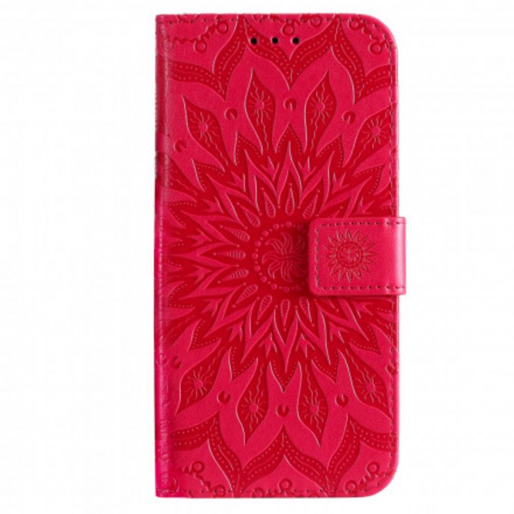 Kožené Pouzdro Na Motorola Edge 20 Pro Slunečnice