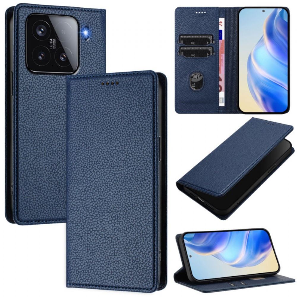 Kožené Pouzdro Folio Xiaomi 15 Kožený Efekt S Rfid Blokováním