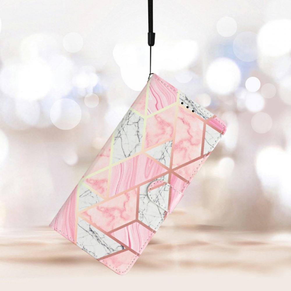 Kožený Kryt Na Xiaomi 15 Růžový Mramor