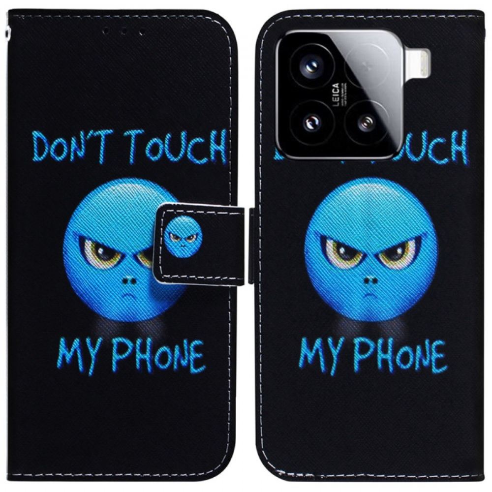 Kožený Kryt Na Xiaomi 15 Telefon S Emotikony