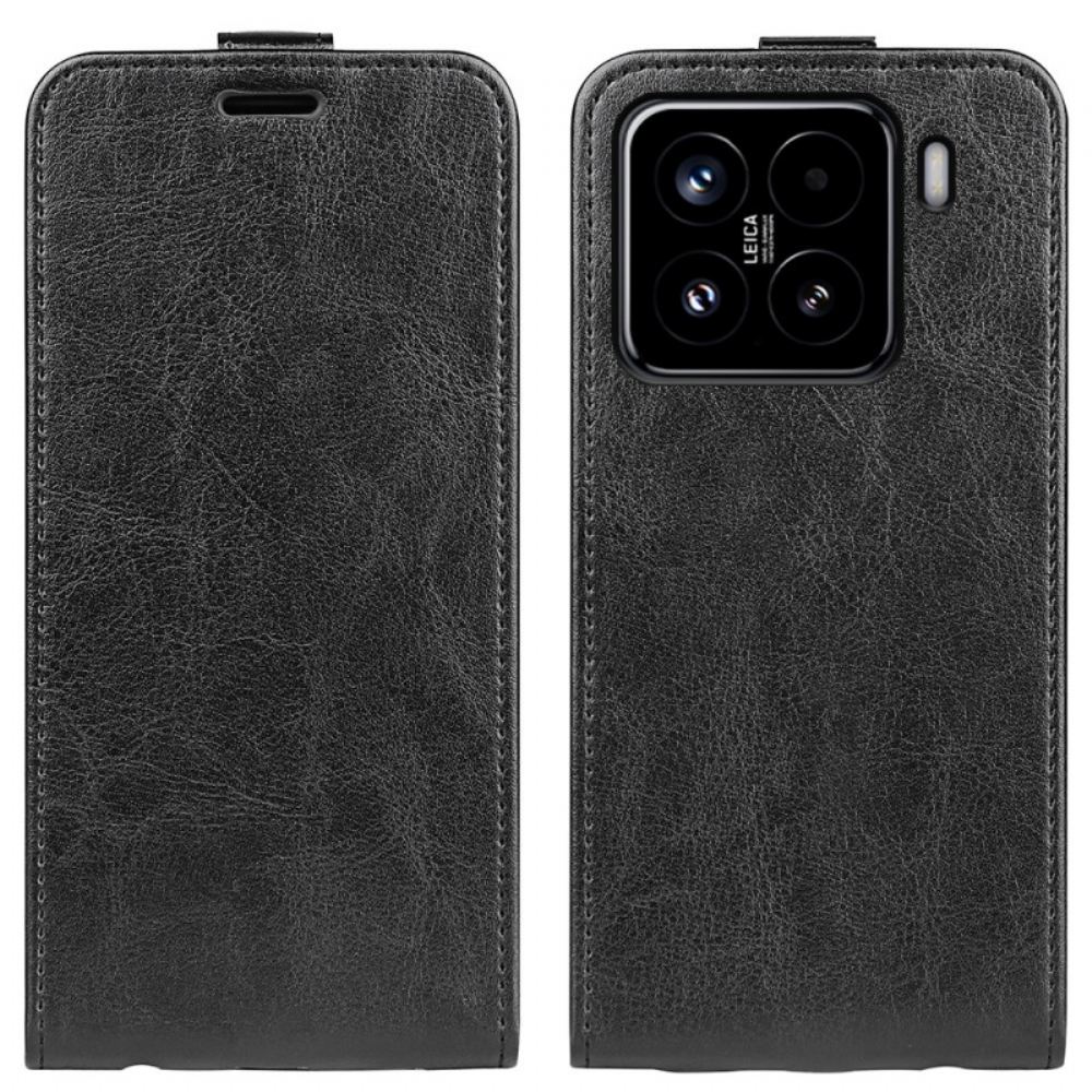 Kožený Kryt Na Xiaomi 15 Vertikální Odklápěcí Kryt