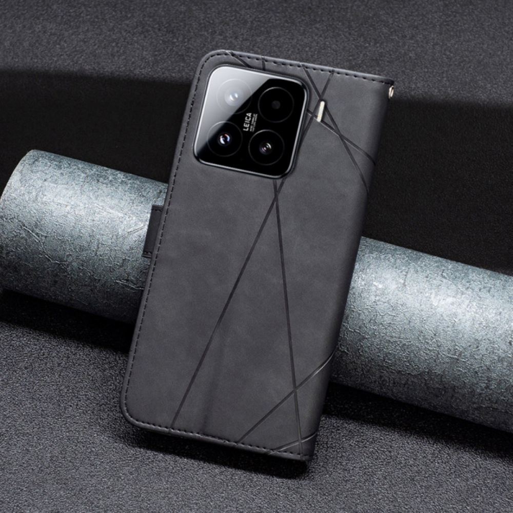 Kožený Kryt Xiaomi 15 Binfencolor Geometrie