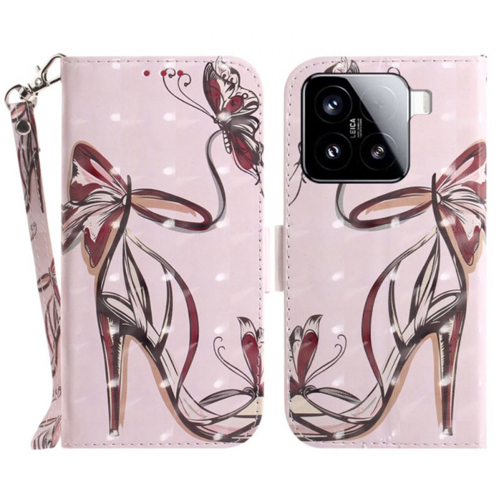 Kožený Kryt Xiaomi 15 Lodičky Se Šňůrkou