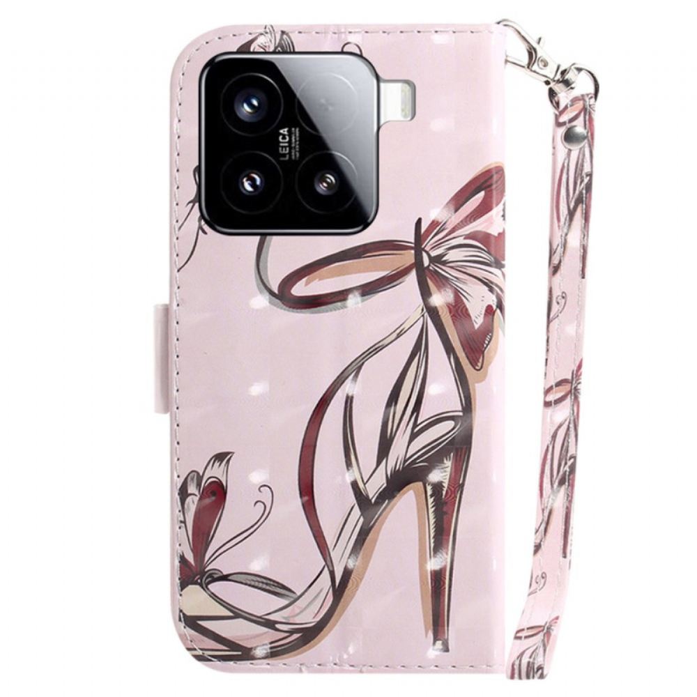 Kožený Kryt Xiaomi 15 Lodičky Se Šňůrkou