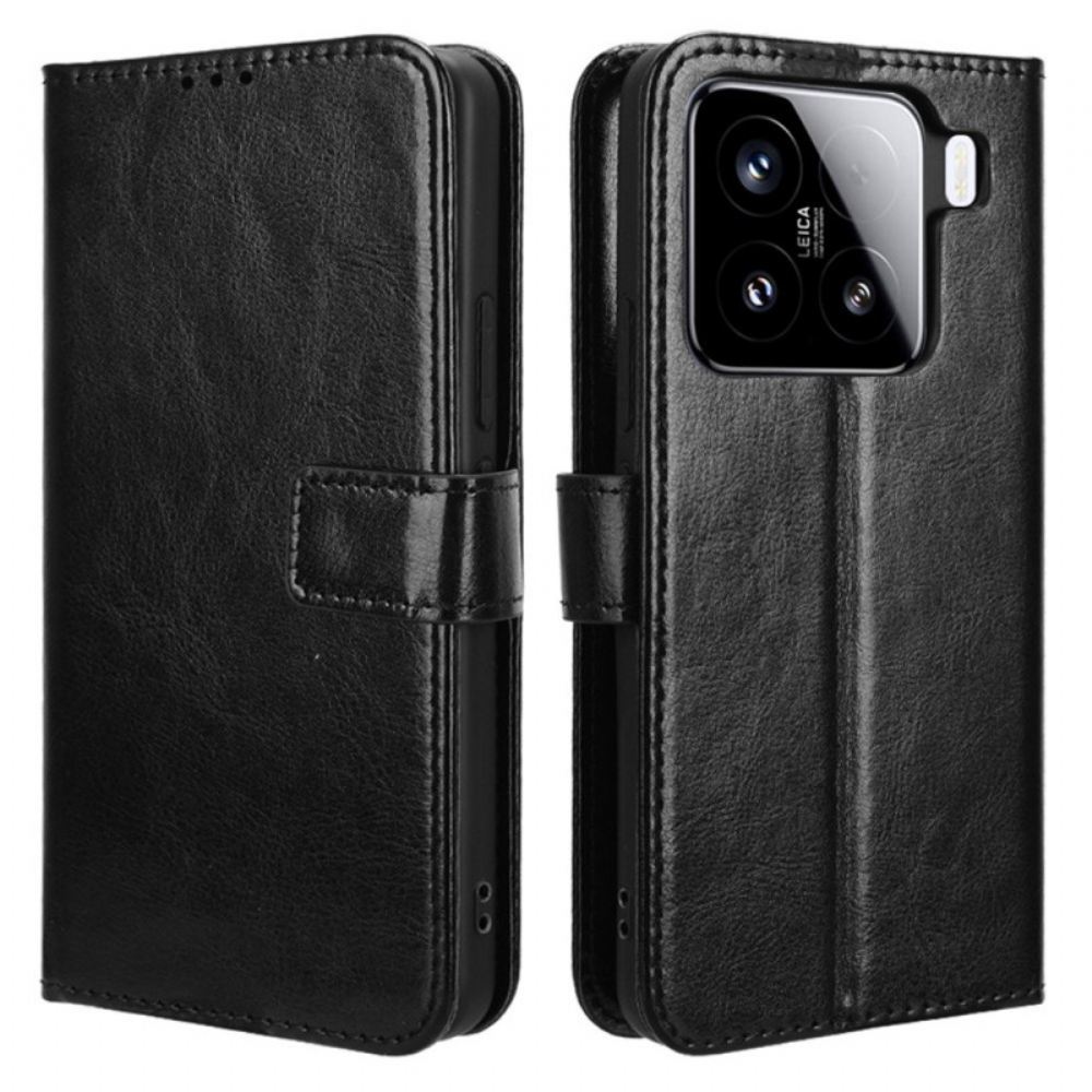 Kožený Kryt Xiaomi 15 Okázalá Umělá Kůže