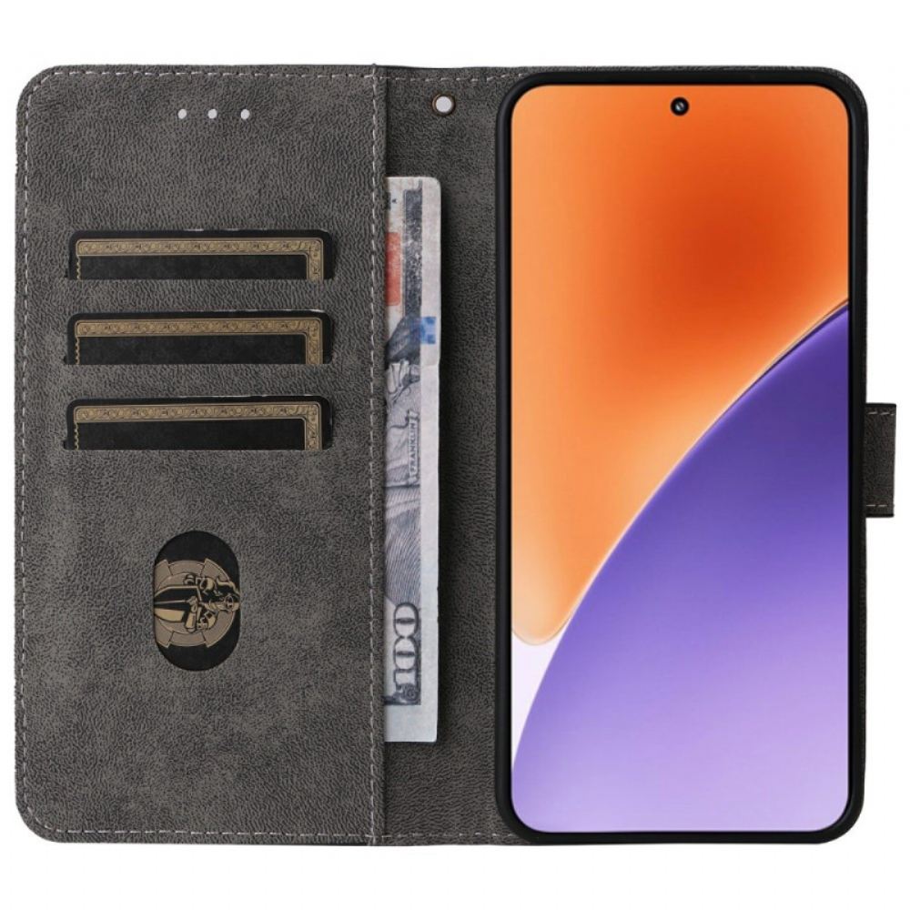 Kožený Kryt Xiaomi 15 Semišový Efekt S Rfid Ochranou