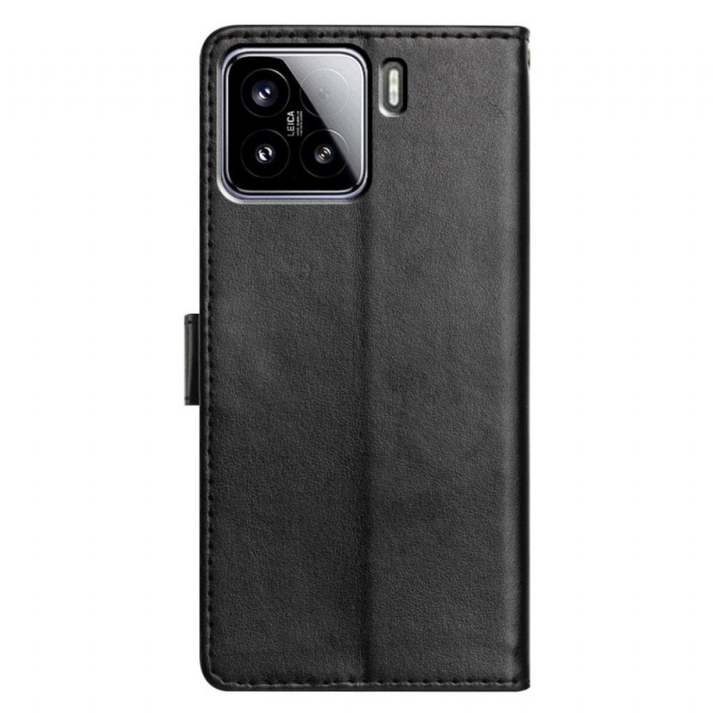 Kožený Kryt Xiaomi 15 Řemínek Z Umělé Kůže