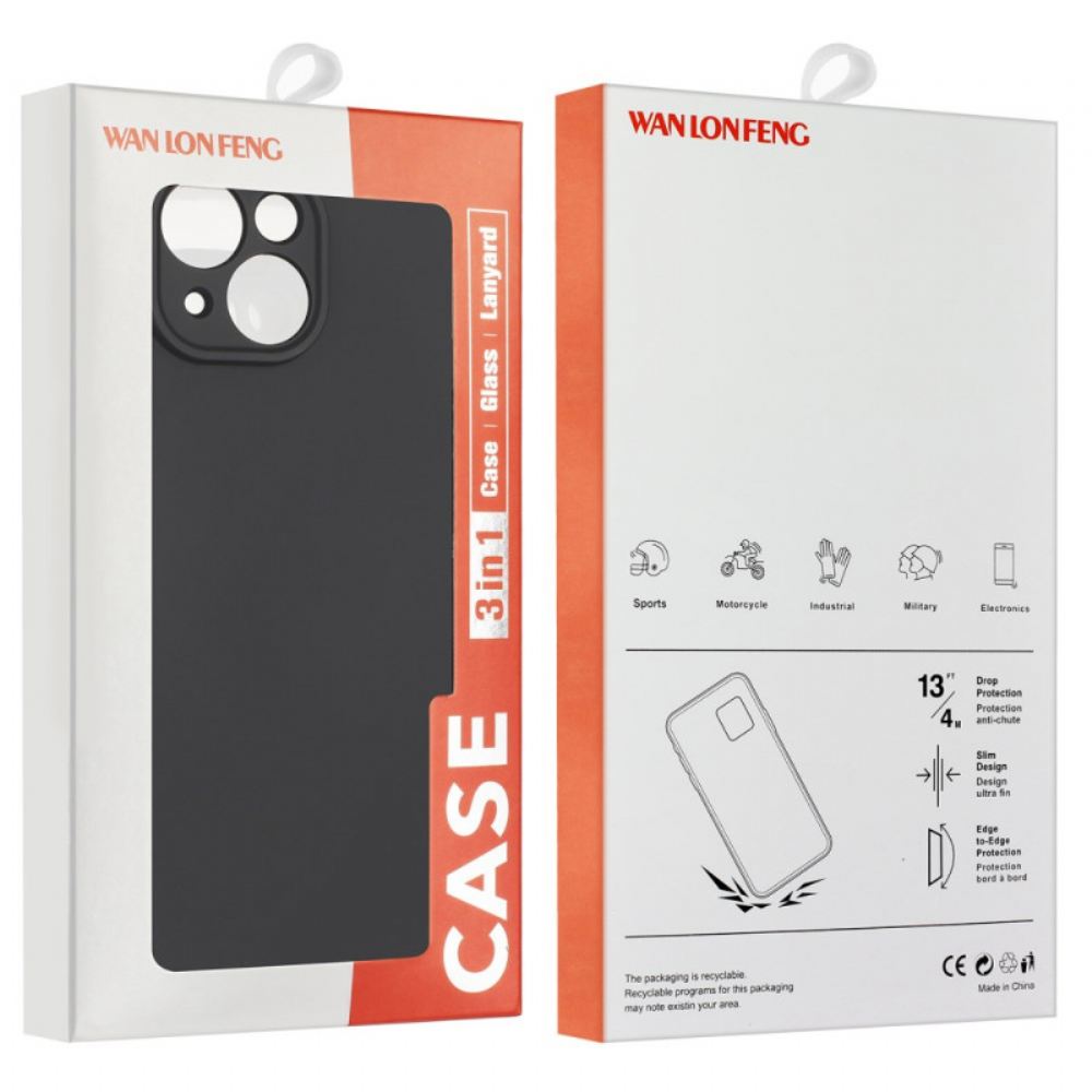 Kryt Xiaomi 15 Silikon 2 V 1 S Ochrannou Fólií Z Tvrzeného Skla