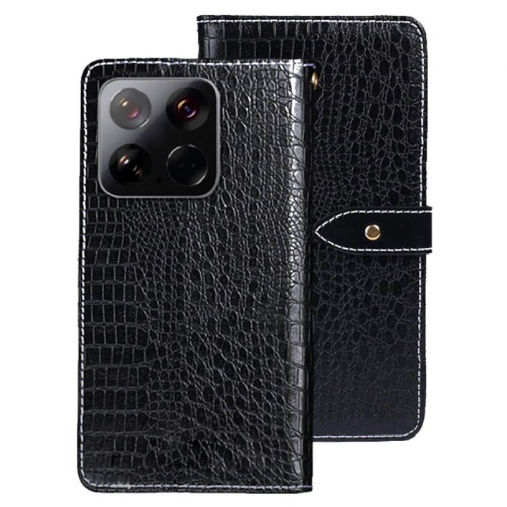 Peněženková Pouzdra Xiaomi 15 Krokodýlí Textura Idewei