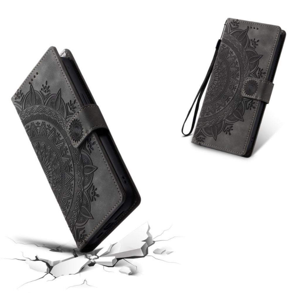 Peněženková Pouzdra Xiaomi 15 Kryty Na Mobil Mandala Semišový Efekt