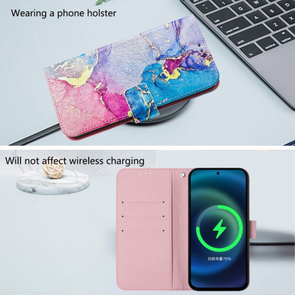 Peněženková Pouzdra Xiaomi 15 Kryty Na Mobil Vícebarevný Mramor