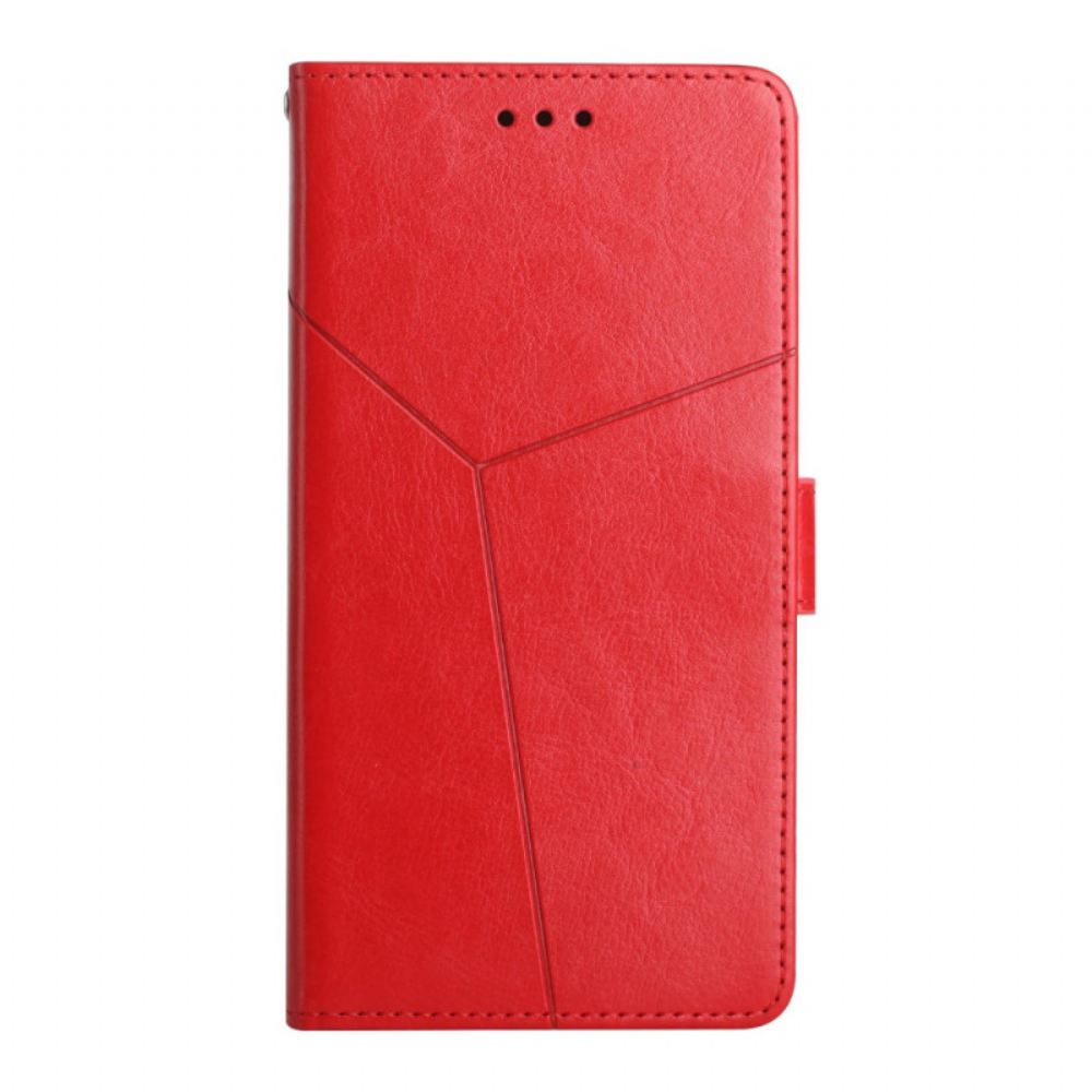 Flipové Pouzdro Na Samsung Galaxy S10 Plus Design Geo Y Ve Stylu Kůže
