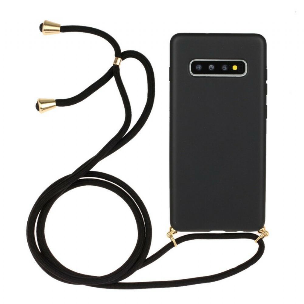 Kryty Na Mobil Na Samsung Galaxy S10 Plus Silikon S Barevnou Šňůrkou