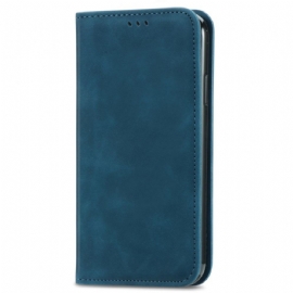 Kožené Pouzdro Folio Motorola Edge 50 Pro Semišový Efekt