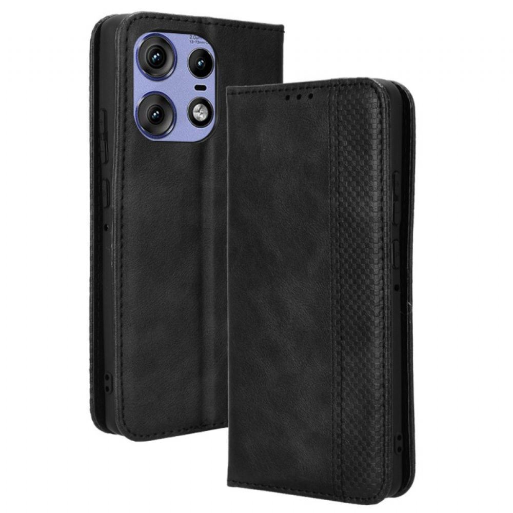Kožené Pouzdro Folio Na Motorola Edge 50 Pro Vintage Frieze