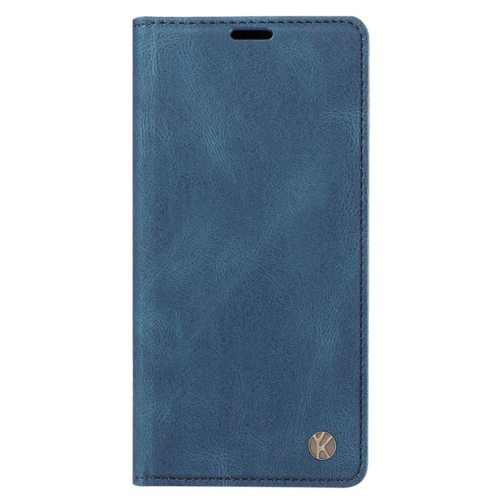 Kožené Pouzdro Folio Na Motorola Edge 50 Pro Yikatu