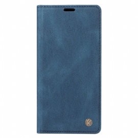 Kožené Pouzdro Folio Na Motorola Edge 50 Pro Yikatu