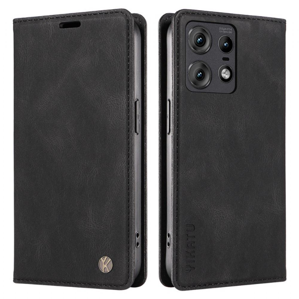 Kožené Pouzdro Folio Na Motorola Edge 50 Pro Yikatu