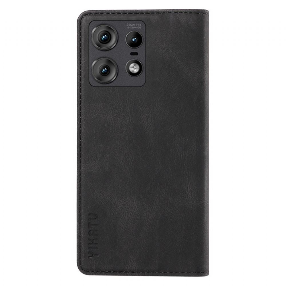 Kožené Pouzdro Folio Na Motorola Edge 50 Pro Yikatu