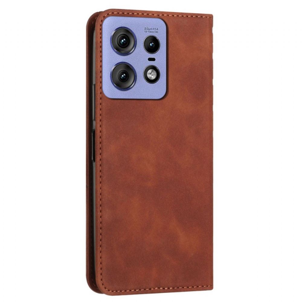 Kožené Pouzdro Motorola Edge 50 Pro Diamantový Vzor