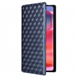 Kožené Pouzdro Motorola Edge 50 Pro Kryty Na Mobil 3d Diamantový Vzor