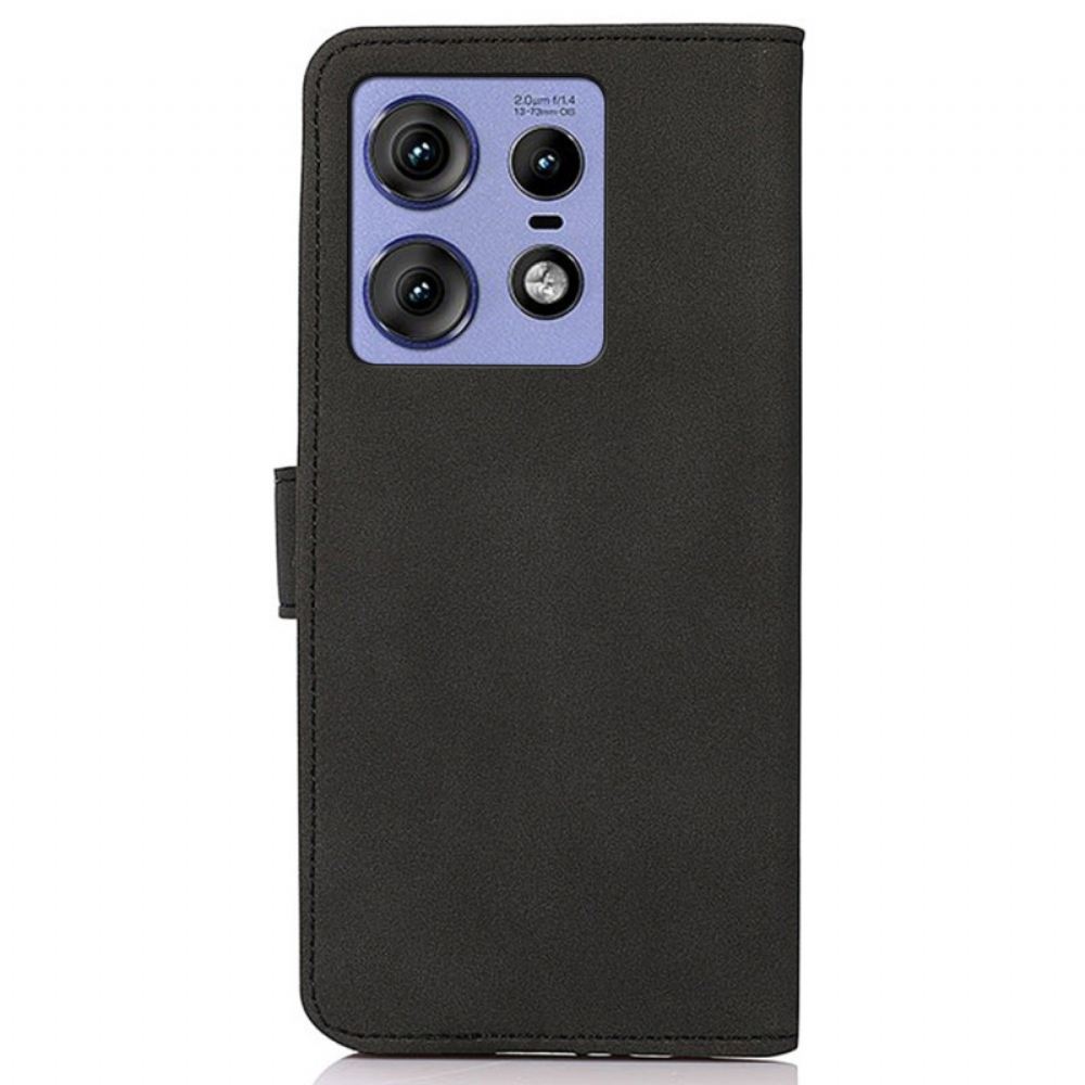 Kožený Kryt Motorola Edge 50 Pro Khazneh Suede Effect