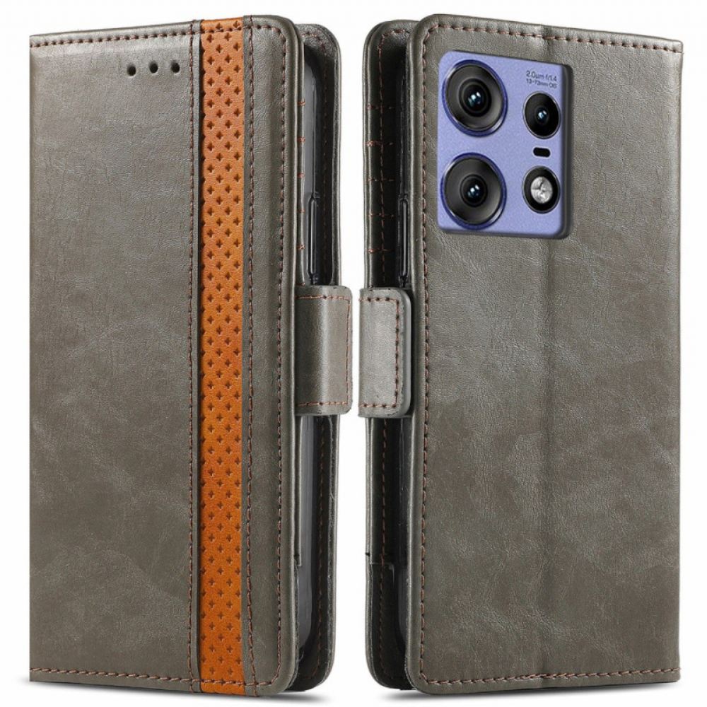 Kožený Kryt Motorola Edge 50 Pro Retro Caseneo