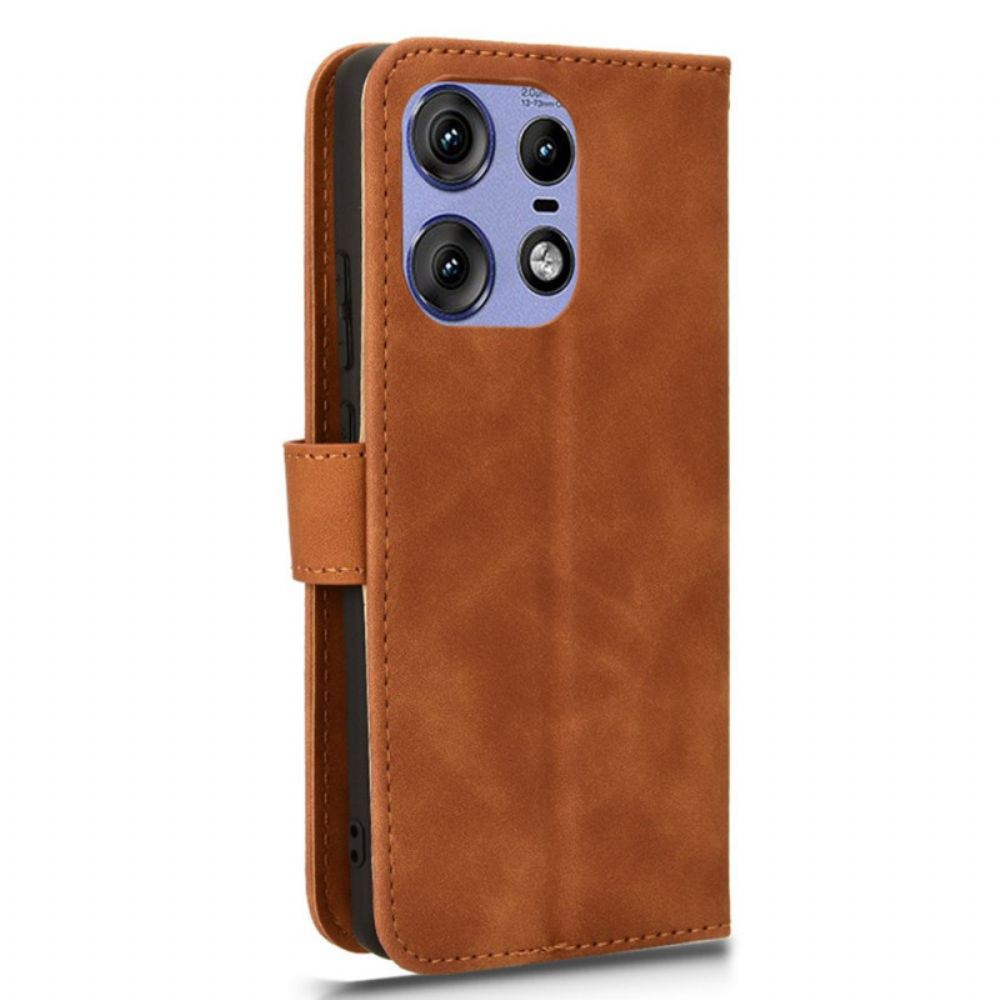 Kožený Kryt Motorola Edge 50 Pro Semišový Efekt