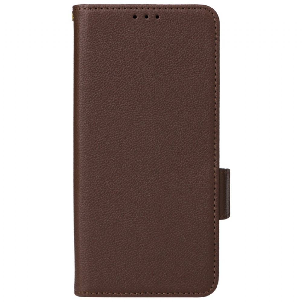 Kožený Kryt Motorola Edge 50 Pro Textura Litchi S Popruhem