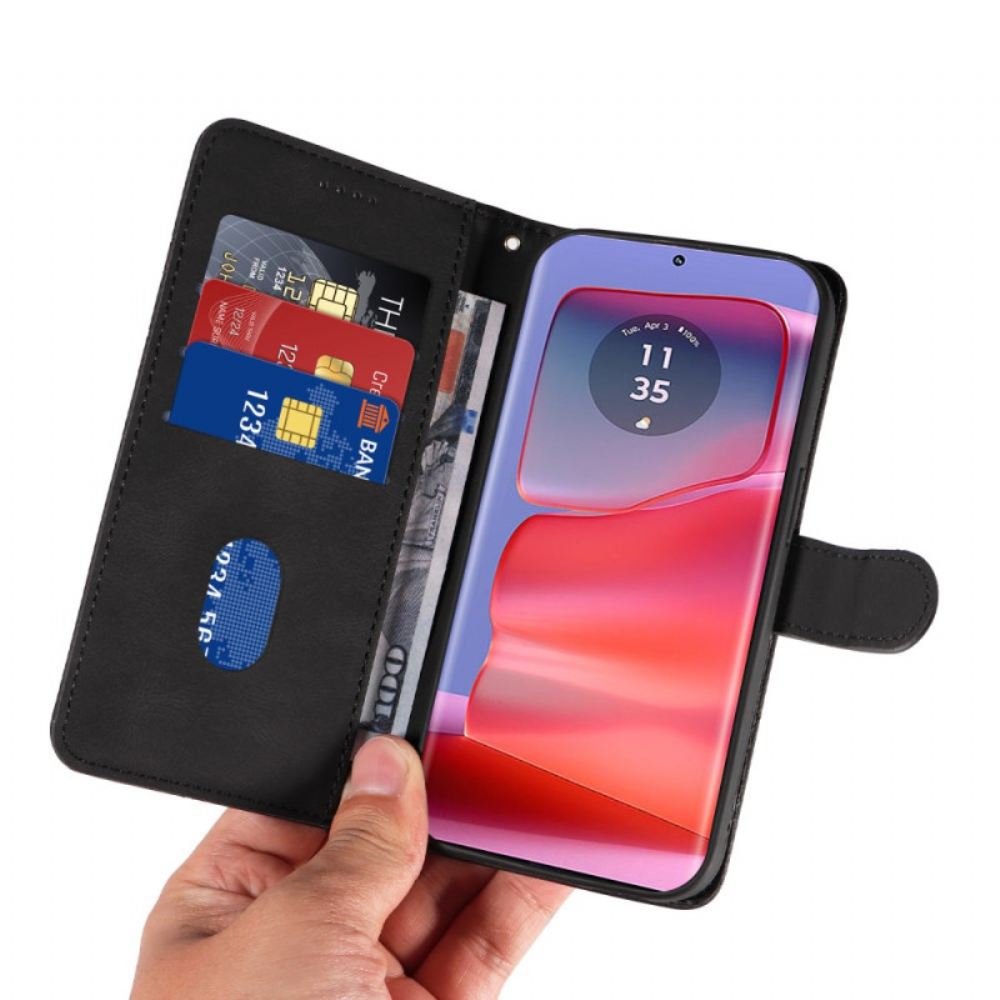 Kožený Kryt Motorola Edge 50 Pro Vlnovka