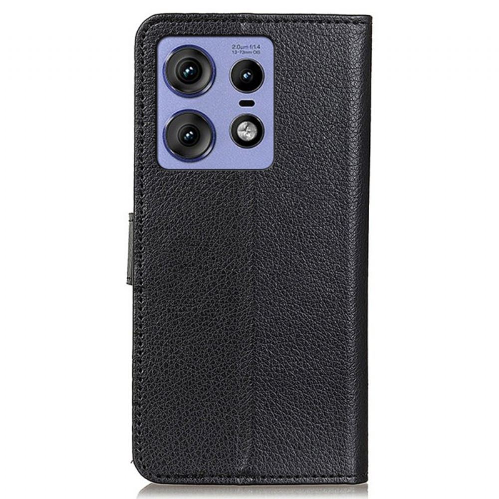 Kožený Kryt Na Motorola Edge 50 Pro Tradiční Umělá Kůže