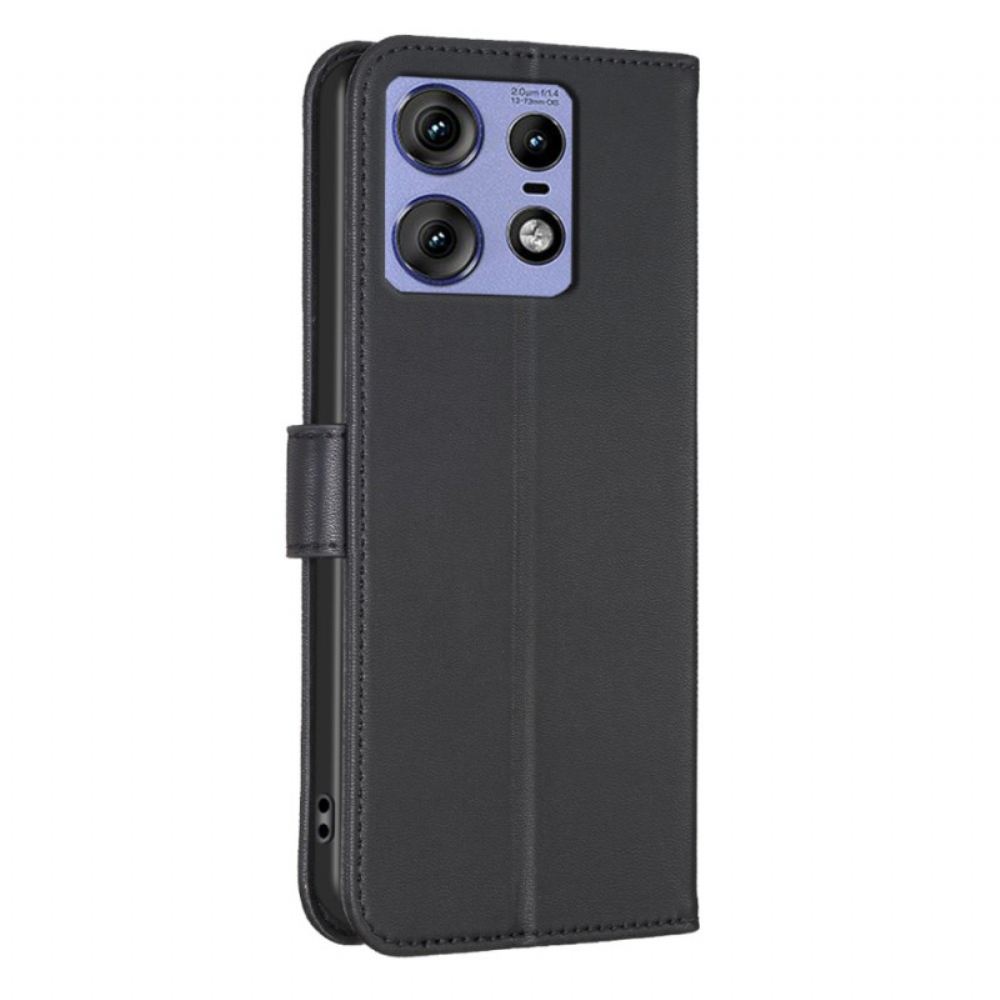 Kožený Kryt Na Motorola Edge 50 Pro Vzor Jetele