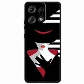 Kryt Motorola Edge 50 Pro Dáma V Černém Klobouku