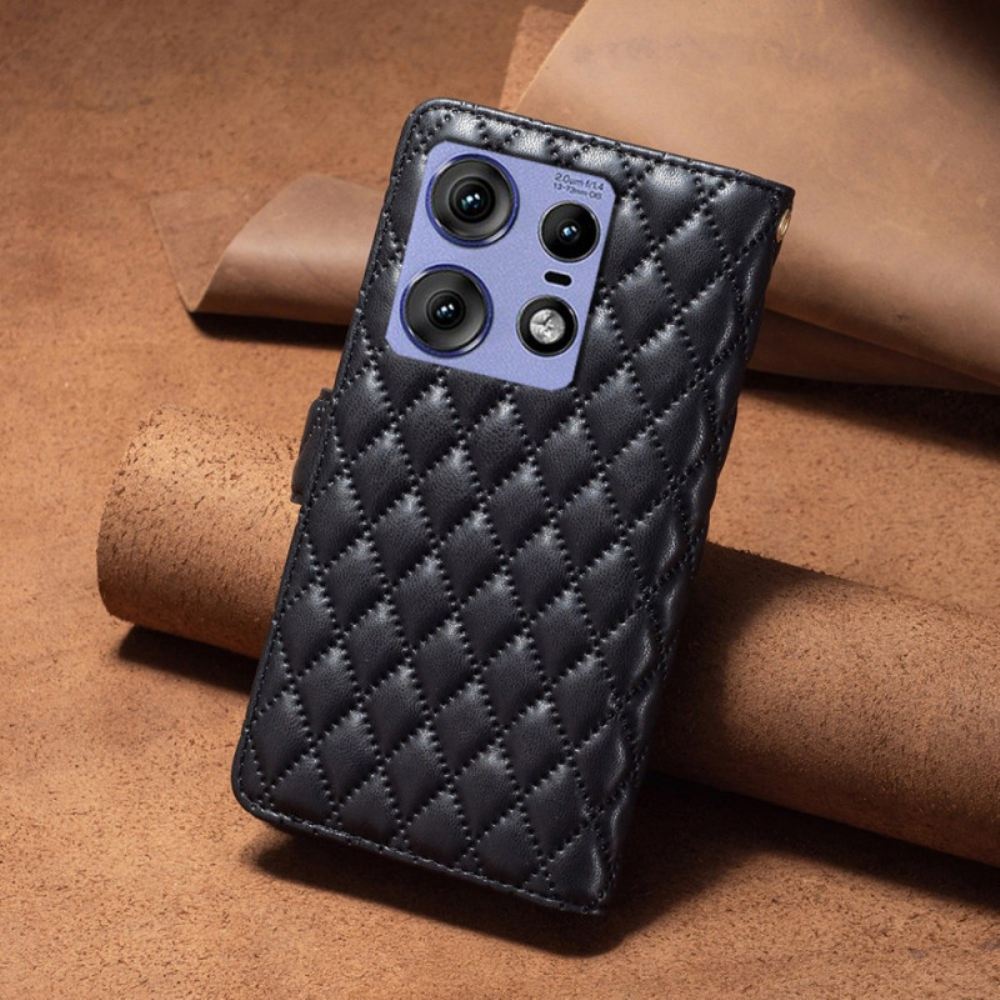 Peněženková Pouzdra Motorola Edge 50 Pro Kryty Na Mobil Binfen Color Prošívaná Peněženka Na Mince