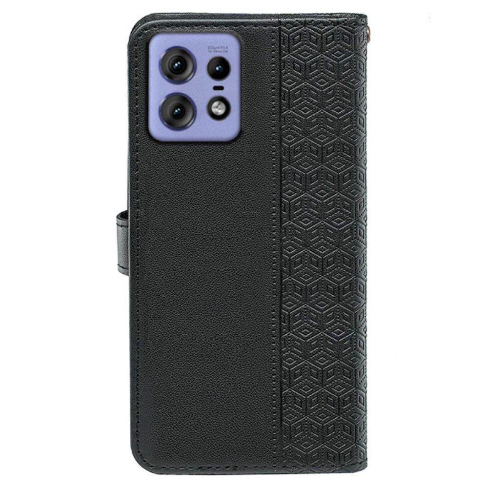 Peněženková Pouzdra Motorola Edge 50 Pro Kryty Na Mobil Kostky Vlys